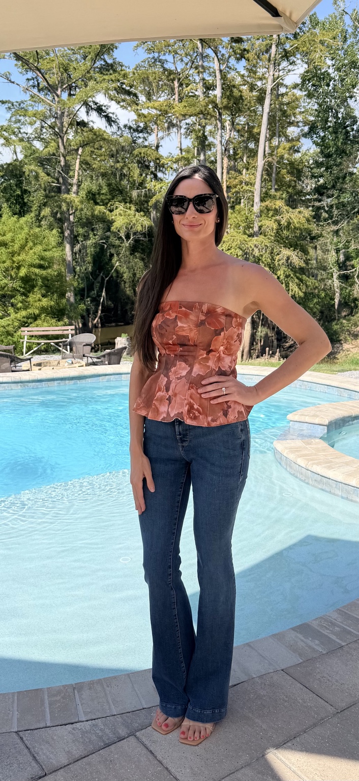 Ashley at home in workout clothes